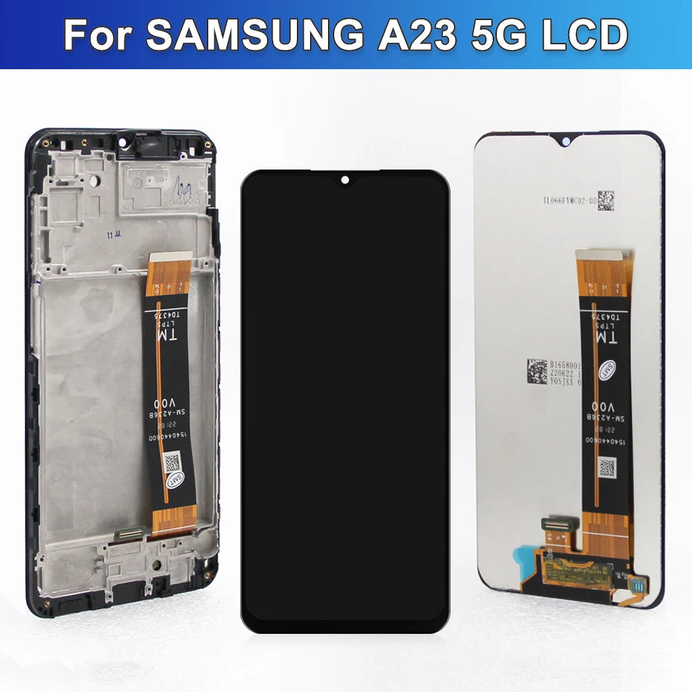 Calidad AAA para Samsung A23 5G A236 A236B A236U pantalla táctil LCD con marco digitalizador montaje para pantalla Samsung A236U1
