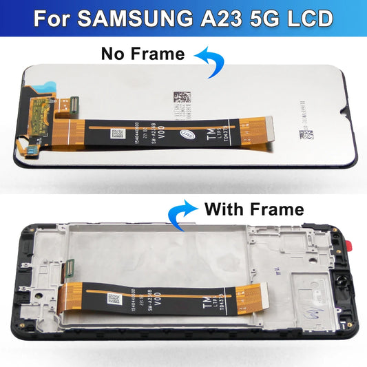 Calidad AAA para Samsung A23 5G A236 A236B A236U pantalla táctil LCD con marco digitalizador montaje para pantalla Samsung A236U1