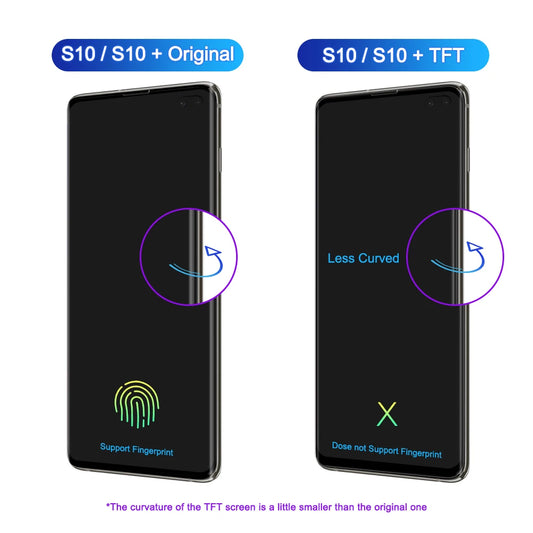 Pantalla LCD para SAMSUNG Galaxy S10 Plus, digitalizador de pantalla táctil con Marco, 100% probado, G973, G973F/DS, S10 +, G9750