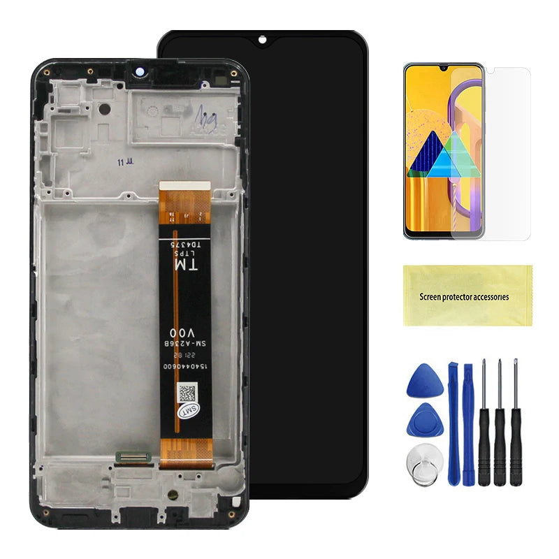 Calidad AAA para Samsung A23 5G A236 A236B A236U pantalla táctil LCD con marco digitalizador montaje para pantalla Samsung A236U1