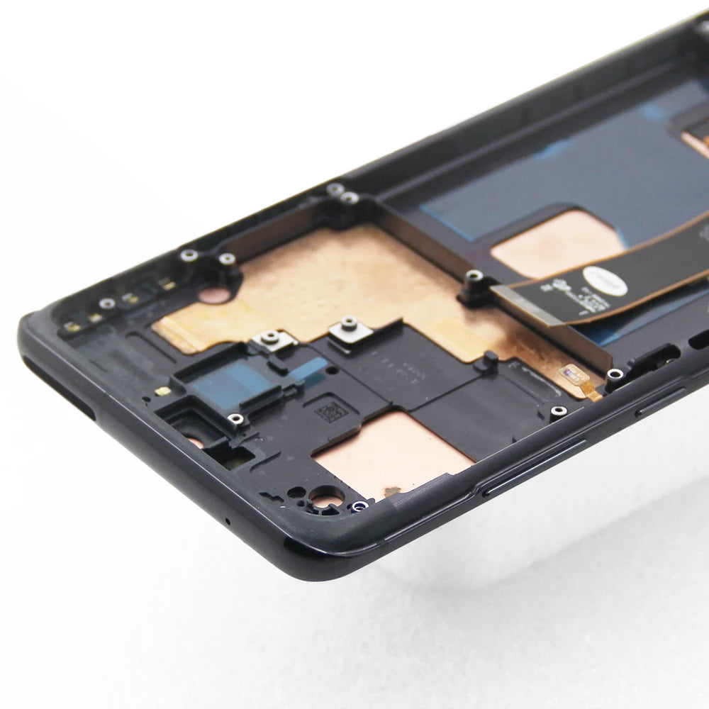 Para Samsung S20 Ultra G988B AMOLED marco de pantalla LCD reemplazo del digitalizador de pantalla táctil con soporte de huellas dactilares para S20 Ultra