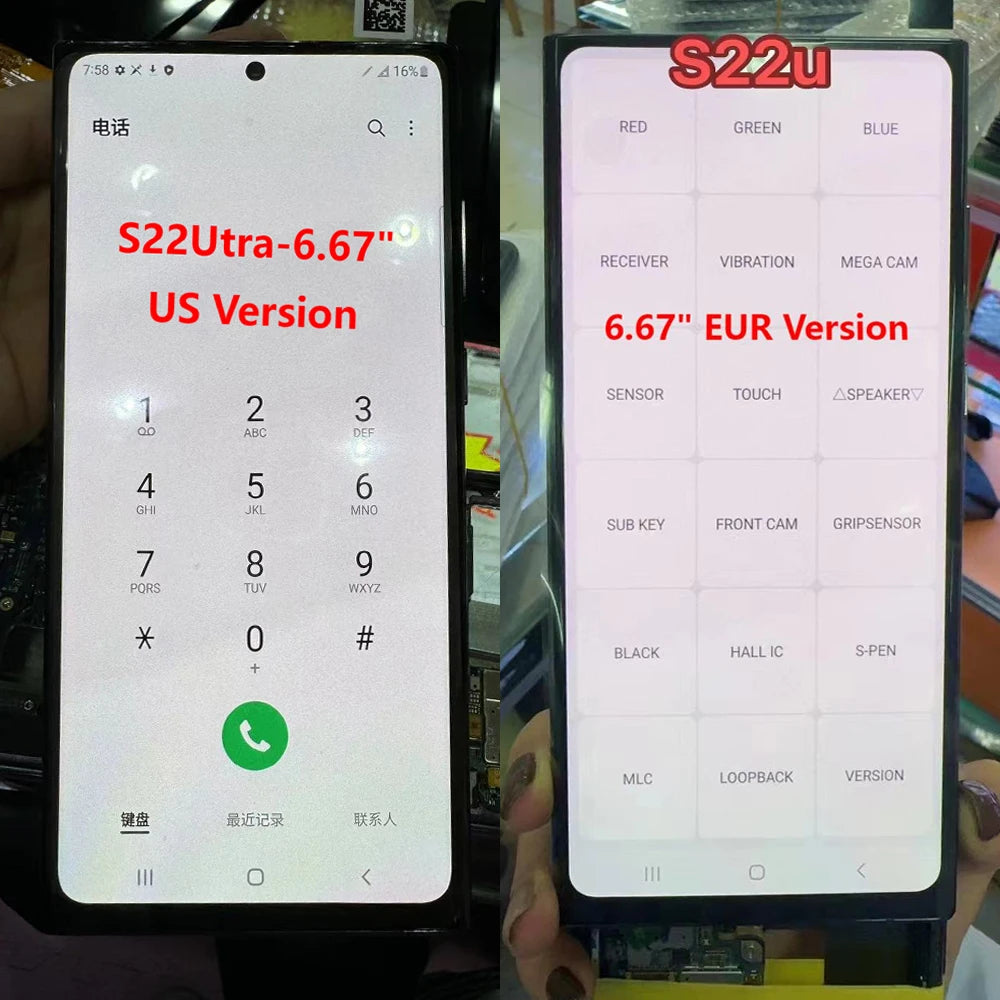 Pantalla AMOLED con Digitalizador Táctil para Samsung Galaxy S22 Ultra (S908/S908B/S908U/S908W/S908E) (Repuesto)