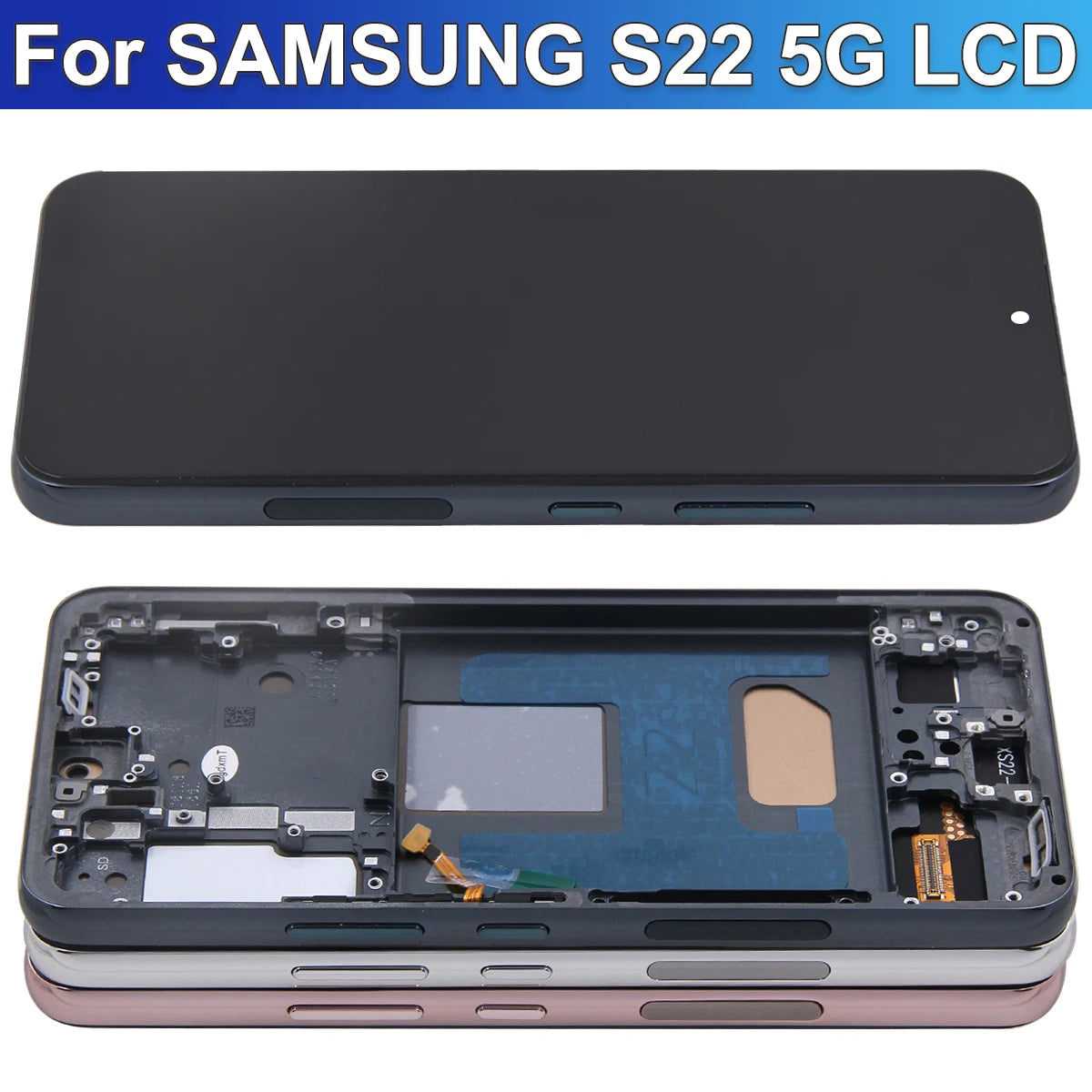Conjunto de pantalla S22 5G para Samsung Galaxy S22 S901B S901U S901W S901N S901E pantalla LCD reemplazo de pantalla táctil Digital