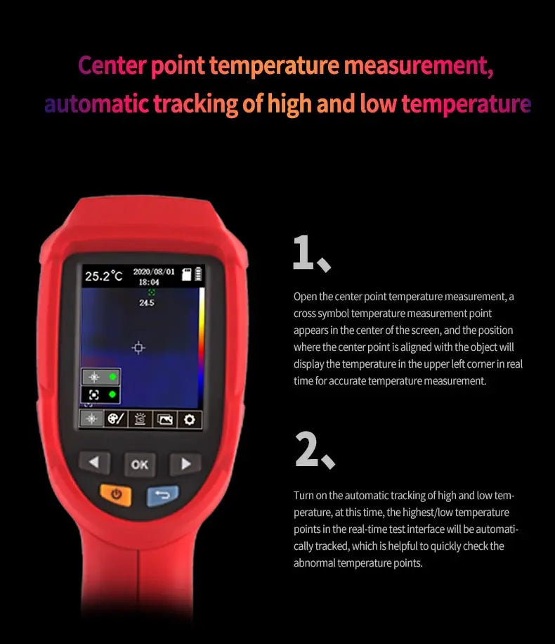 Cámara Termográfica Portátil UNI-T UTi32 Alta Temperatura (-20~1000°C) - Medición Bomberos/Construcción