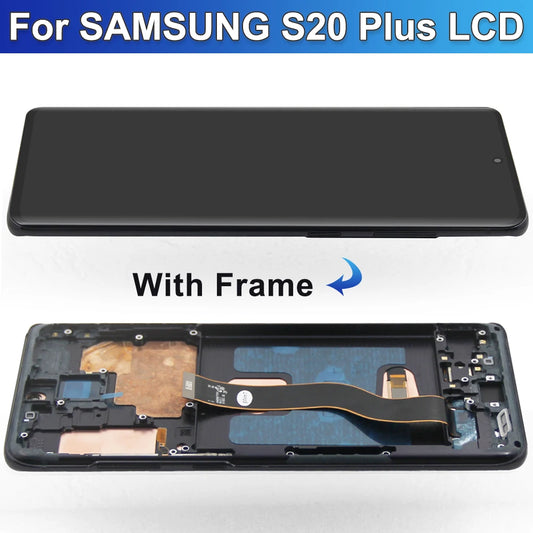 Repuesto de Pantalla AMOLED con Marco para Samsung Galaxy S20 Plus