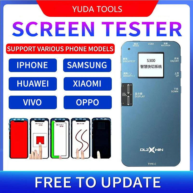New DL S300 6in1 LCD Screen Tester Machine For iPhone Samsung Huawei Oppo Vivo Xiaomi Test (All In One Version) True Tone Repair