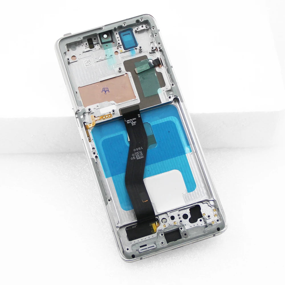 Pantalla S21 Ultra AMOLED para Samsung Galaxy S21 Ultra 5G G998B G998B/DS pantalla táctil Lcd con huellas dactilares con marco