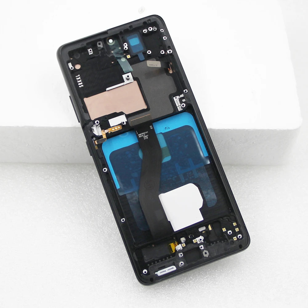 Pantalla S21 Ultra AMOLED para Samsung Galaxy S21 Ultra 5G G998B G998B/DS pantalla táctil Lcd con huellas dactilares con marco