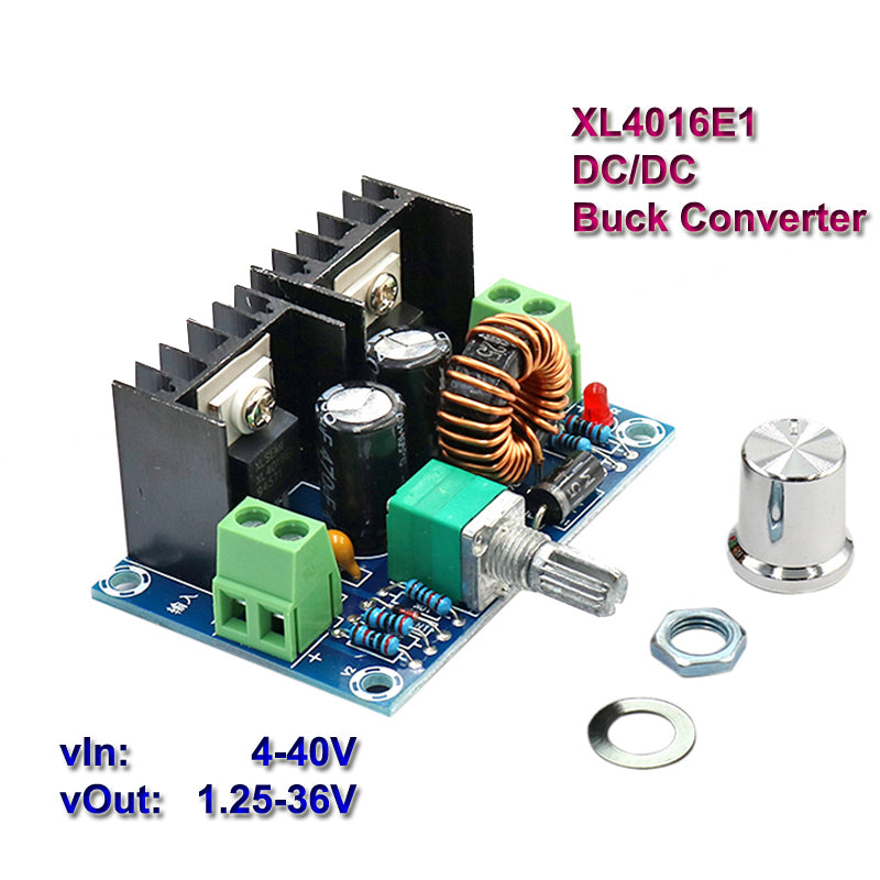 Módulo Regulador Voltaje XL4016E1 DC-DC 200W 8A Buck Ajustable 1.25-36V Estabilizador Vehicular