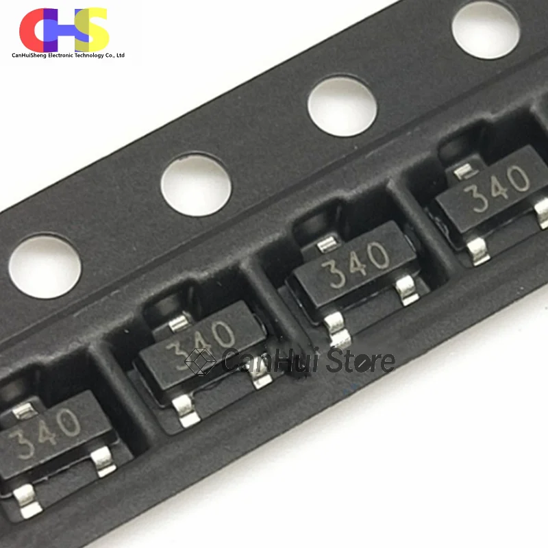 MOSFET Canal-P FDN340P SMD SOT-23 -20V 2A - Lote 50 Piezas