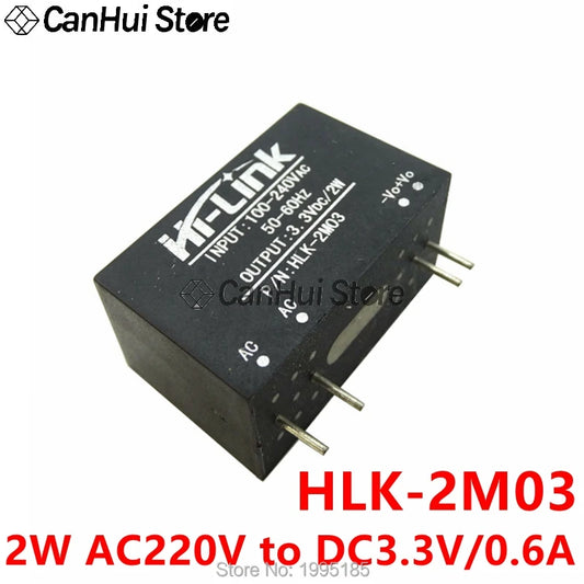 Módulo Fuente Alimentación Aislada AC-DC 2W HLK-2Mxx (220V a 3.3V/5V/9V/12V/24V)