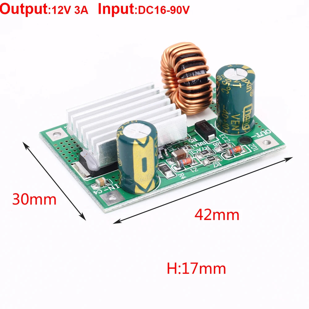 Módulo Convertidor Buck DC 9V-120V a 5V 3A Step-Down (No Boost)