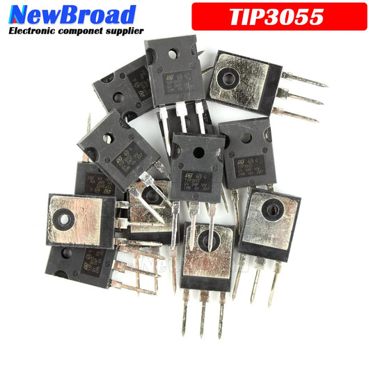 Lote 5 Pcs Transistor NPN BJT TIP3055 TO-247 100V 15A