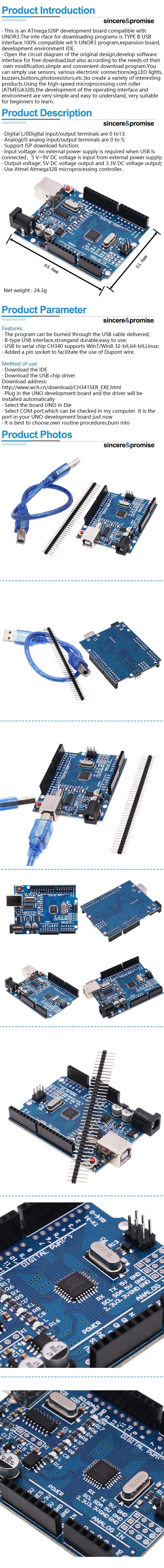 Placa Desarrollo UNO R3 (Oficial ATMEGA16U2 / WiFi R3 ATMEGA328P CH340G) compatible WeMos ESP8266 (con Caja)