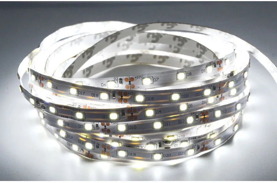 Tira LED 2835 SMD 12V (60 LEDs/m) Alta Luminosidad - Rollo 5 Metros