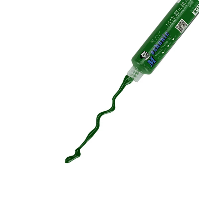 Tinta Máscara Soldadura UV Mechanic (Verde) para PCB BGA (Previene Corrosión/Arcos)