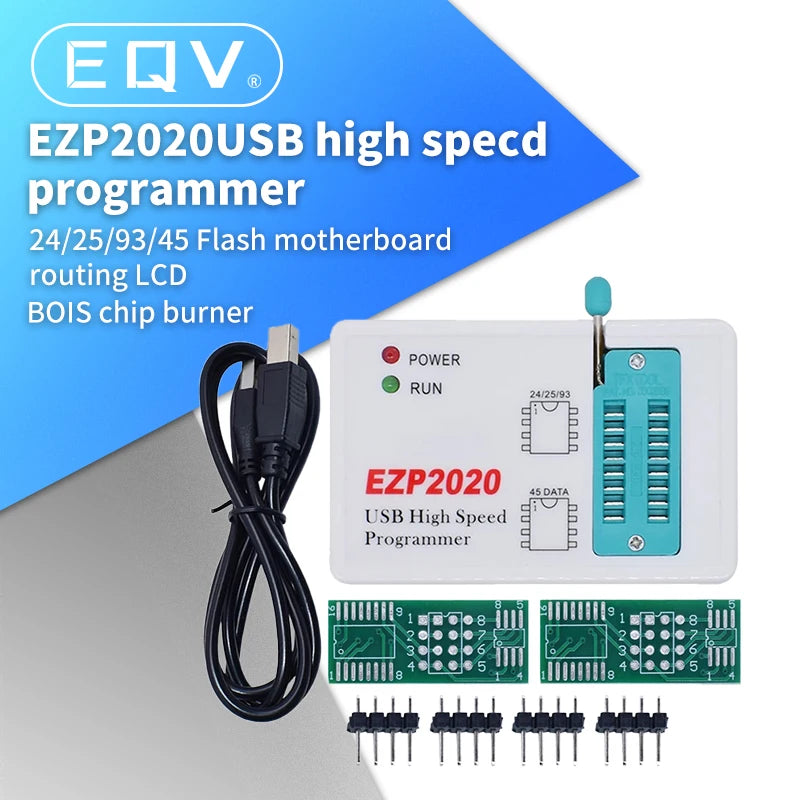 Programador USB SPI Alta Velocidad EZP2020 (Mejor que EZP2013/2010/2011) Soporta EEPROM 24/25/26/93, Flash 25 BIOS Chip