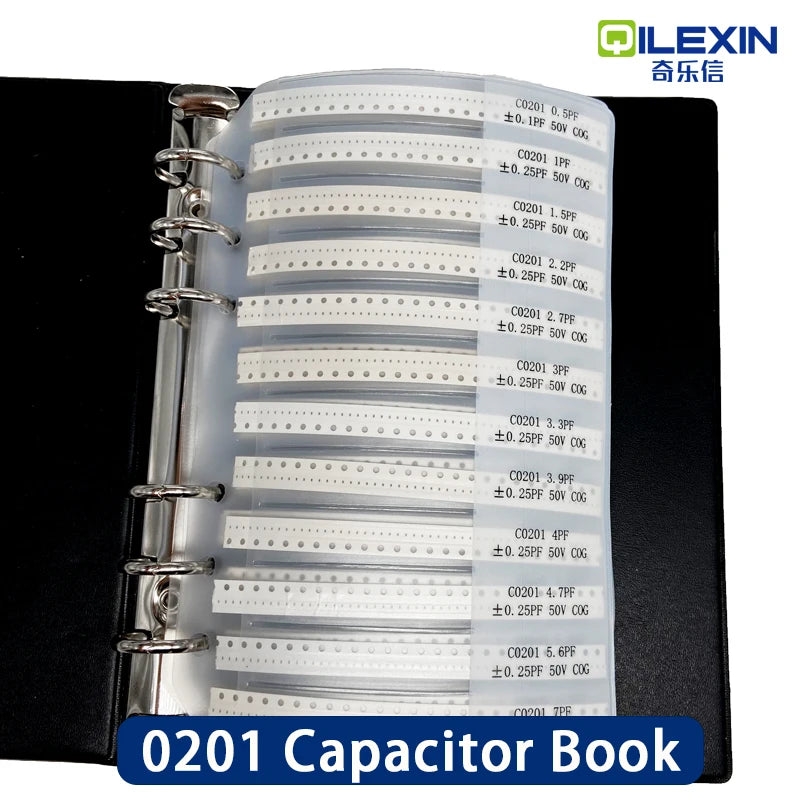 Libro Muestrario (Sample Book) Capacitores SMD - Varios Tamaños (0201 a 1206) y Valores - 80/90/92 Valores