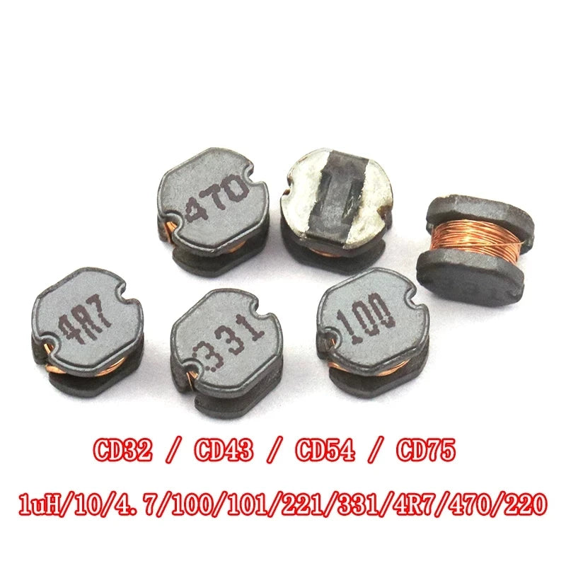 Inductor Potencia Bobinado SMD (CD32/43/54/75) - Varios Valores (4.7uH a 470uH) - Lote 10 Piezas