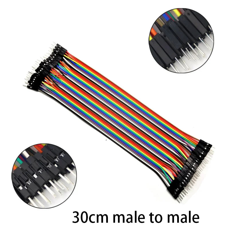 Cable Jumper Dupont (40 Unidades) Macho-Macho / Hembra-Hembra / Macho-Hembra para Arduino DIY Kit