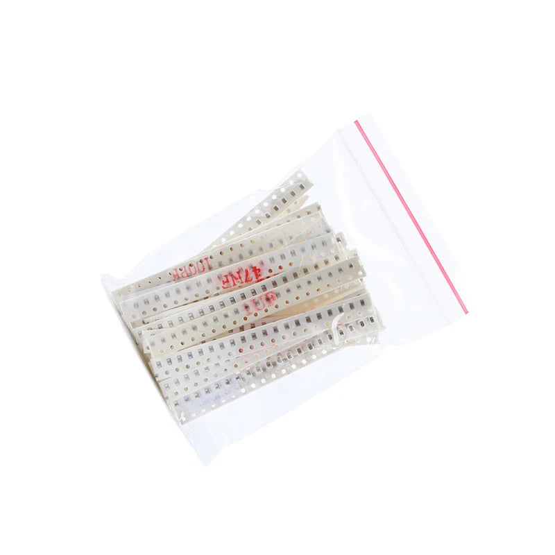 Kit Capacitores Cerámicos SMD 0402/0603/0805 - 50 Valores (1pF-10uF) x 50 Unidades (Total 2500 Piezas)