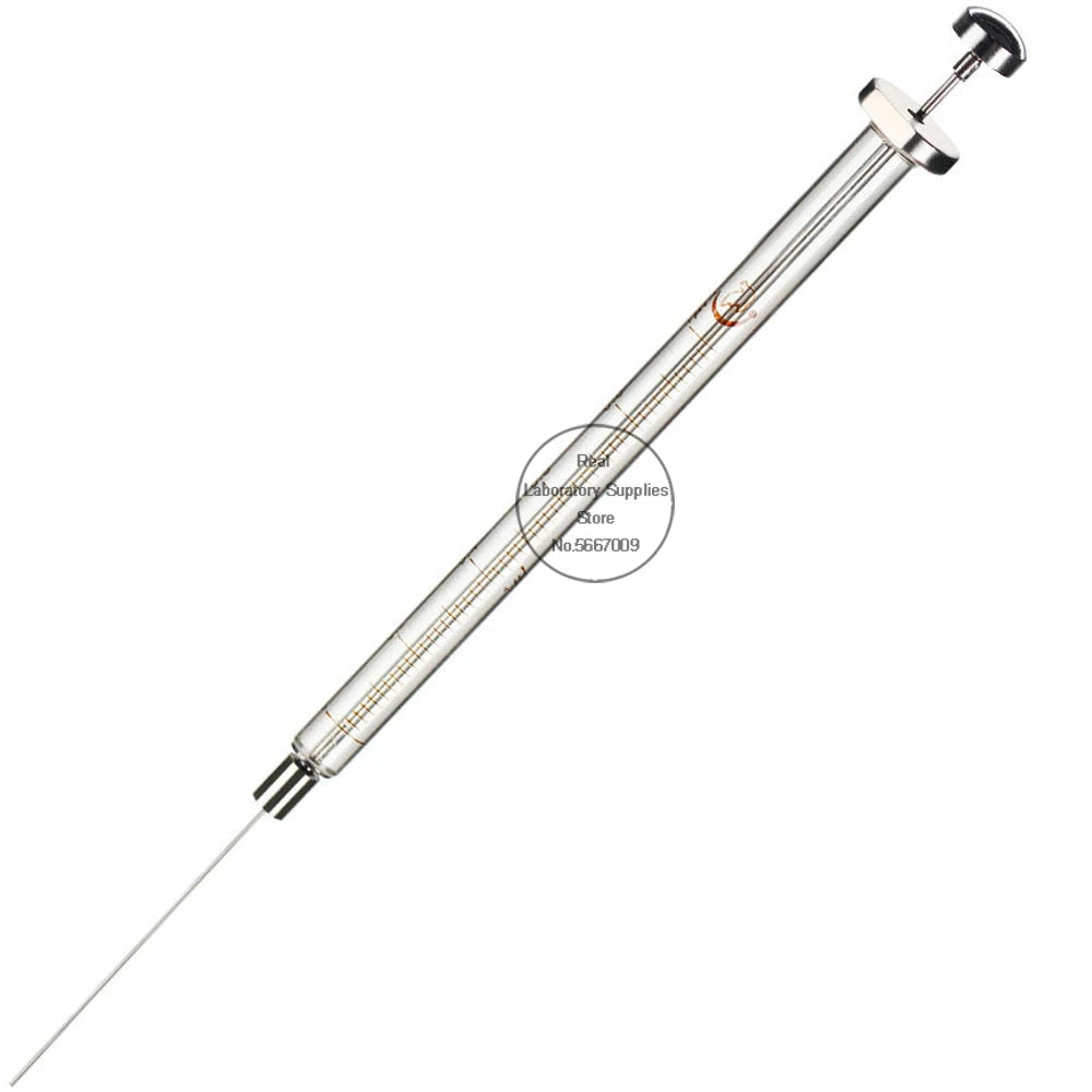 Microjeringa Fase Líquida (0.5uL - 1000uL) para Laboratorio - Microinyector Cromatográfico Cabeza Plana