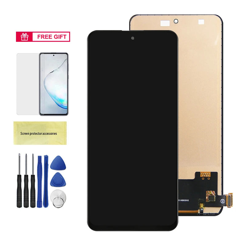6.67" AMOLED for Xiaomi Redmi Note 10 Pro LCD Display Touch Screen For Redmi Note10Pro M2101K6G LCD Display Replace, with Frame