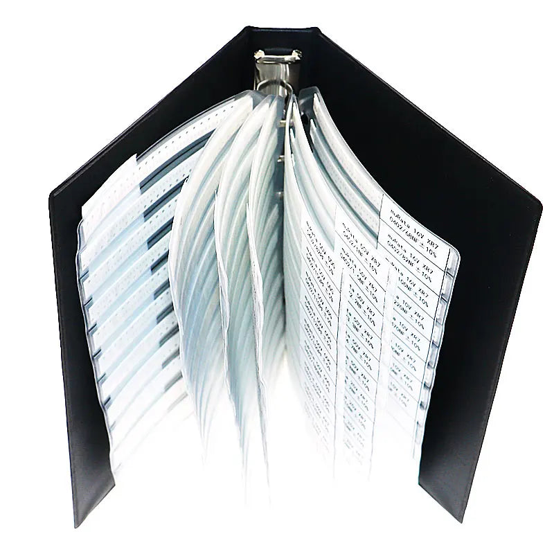 Libro Muestrario Capacitores SMD 0603 (0.5pF-2.2uF, 90 Valores x 50 Unidades) - Pack 4500 Piezas