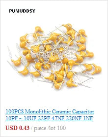 Kit Surtido Capacitor SMD (0603/0805/1206, 1pF-1uF, Varios Formatos: 16/36/50 Valores, 320/720/2500 Piezas)
