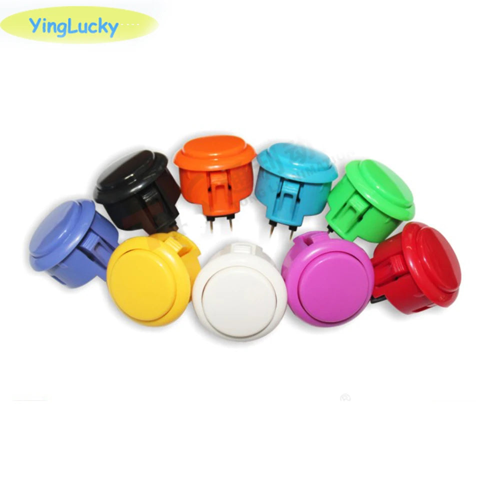 Botones Pulsadores Originales Sanwa OBSF-30 / OBSF-24 (30mm/24mm) para Arcade Box/Pandora/PS3/PS4/Raspberry Pi/MAME (10 Unidades)