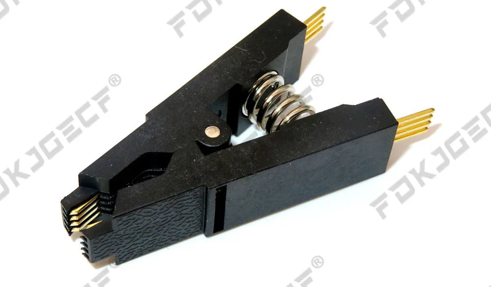 Clip Test SOIC8/SOP8 para Programación In-Circuit EEPROM (93CXX/25CXX/24CXX) + 2 Adaptadores (Versión Actualizada)