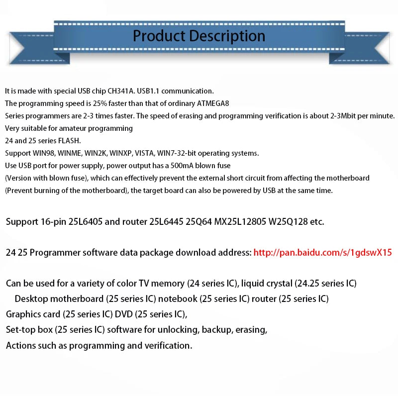 Kit Programador USB CH341A EEPROM/Flash/BIOS con Clip SOIC8, Adaptador 1.8V y ZIF Socket