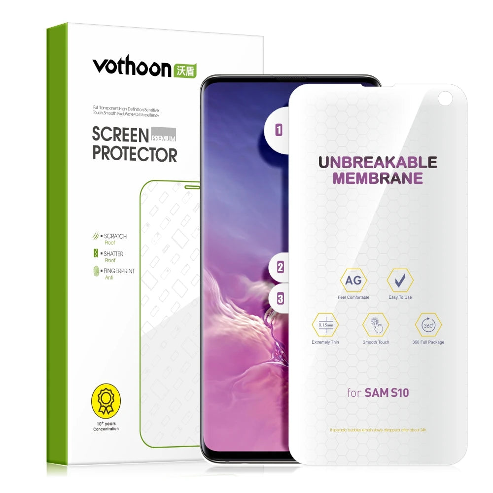 Film Protector Pantalla Hidrogel HD Cobertura Completa 3D para Samsung Galaxy S10/S10e/S21/S22/S23/S24 Plus/Ultra (Vothoon) (Nota: Mantuve marca por si es relevante)