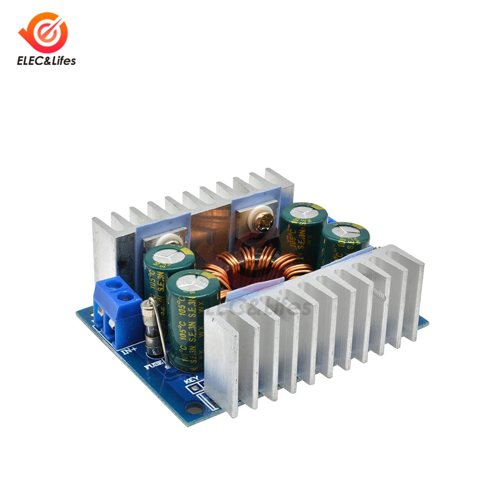 Módulo Fuente Alimentación Automática Step-Up/Down 8A/10A Pico CC/CV Ajustable Boost/Buck para Auto