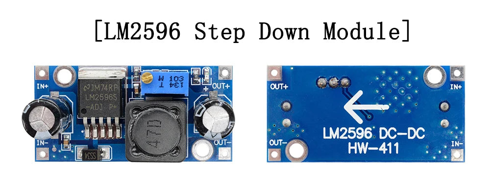 Módulo Convertidor Buck LM2596S DC-DC 3.2V-40V a 1.25V-35V 2A Ajustable Step-Down