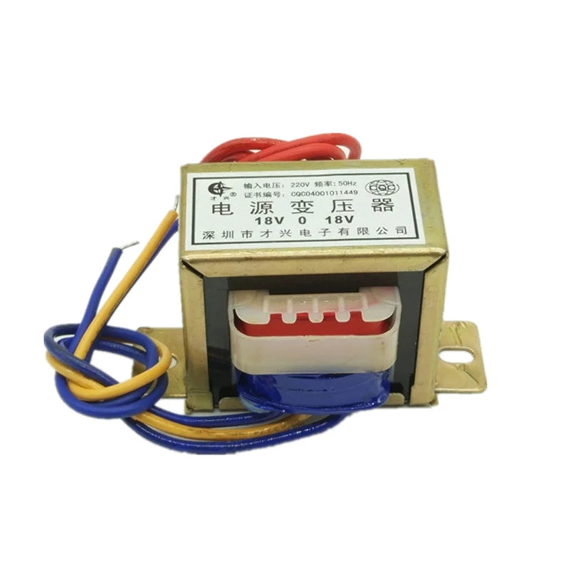 Transformador Alimentación EI57/30 20W - Entrada 220V/380V, Salidas AC 6V a 110V (Simple/Doble)