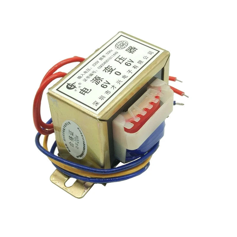 Transformador Alimentación EI57/30 20W - Entrada 220V/380V, Salidas AC 6V a 110V (Simple/Doble)