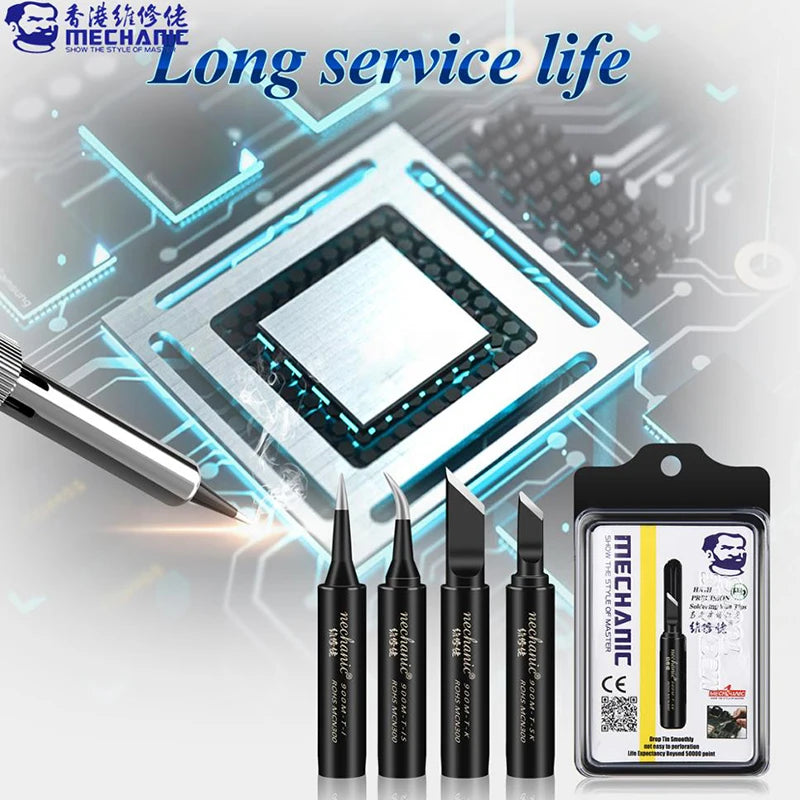 MECHANIC 900M-T Anti-Static Solder Non-Stick Tin Soldering Iron Tip Welding BGA Solder Repair Station Tool