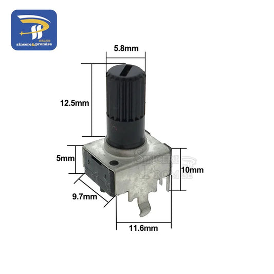 10PCS RV09 Vertical 12.5mm Shaft 1K 2K 5K 10K 20K 50K 100K 1M 0932 Adjustable Resistor 9 Type 3Pin Seal Rotary Potentiometer