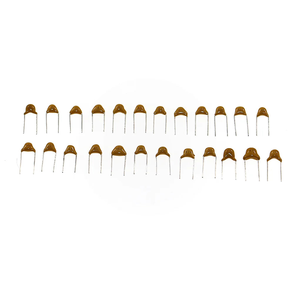 Kit Surtido Capacitor Cerámico Monolítico (10pF-10uF, 24 Valores x 20 Unidades = 480 Piezas) con Caja