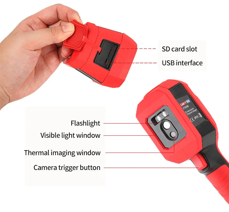 Termógrafo Infrarrojo UNI-T UTi260B / UTi260A HD (256x192) - Cámara Térmica Portátil Scanner IR (Batería Incluida)