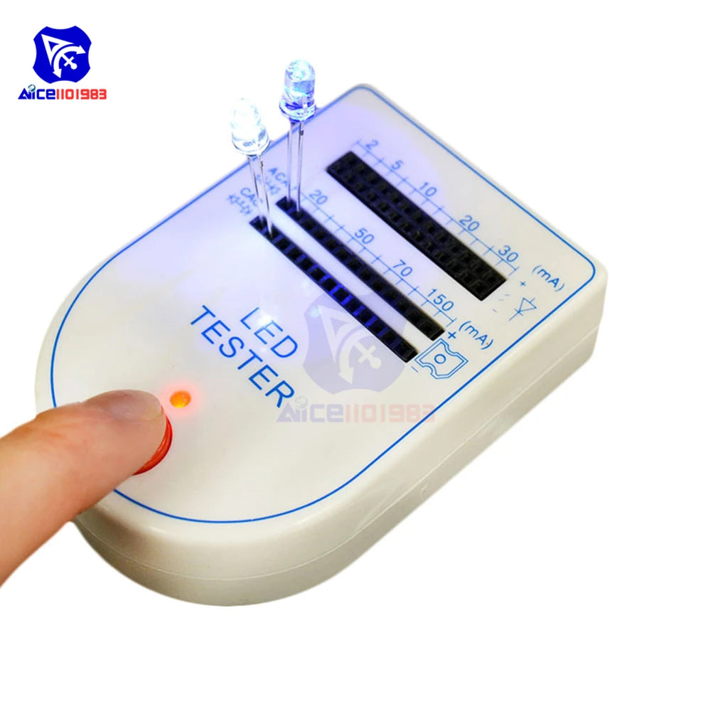 Tester Caja Prueba LED Mini 2-150mA para Diodo Emisor Luz Lámpara Bulbo Batería In-line
