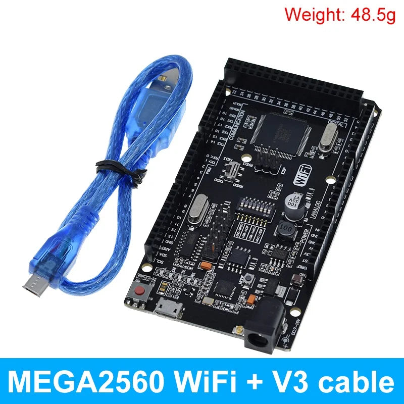 Placa Desarrollo TZT Mega2560 (ATMEGA16U2 / Pro Mini / WiFi R3 ATmega2560 CH340G) compatible Arduino Mega R3 / ESP8266
