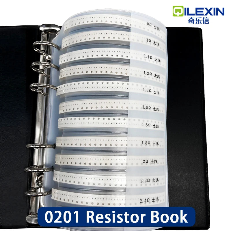 Libro Muestrario Resistencias SMD (0R-10M, 1%, 170/400 Valores, 0201-1206) DIY FR-07