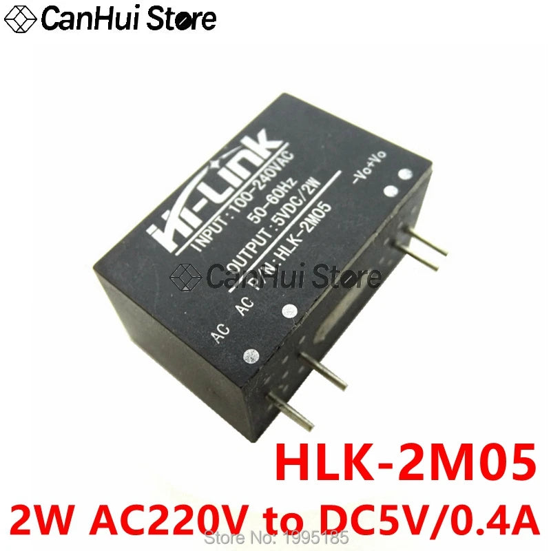 Módulo Fuente Alimentación Aislada AC-DC 2W HLK-2Mxx (220V a 3.3V/5V/9V/12V/24V)