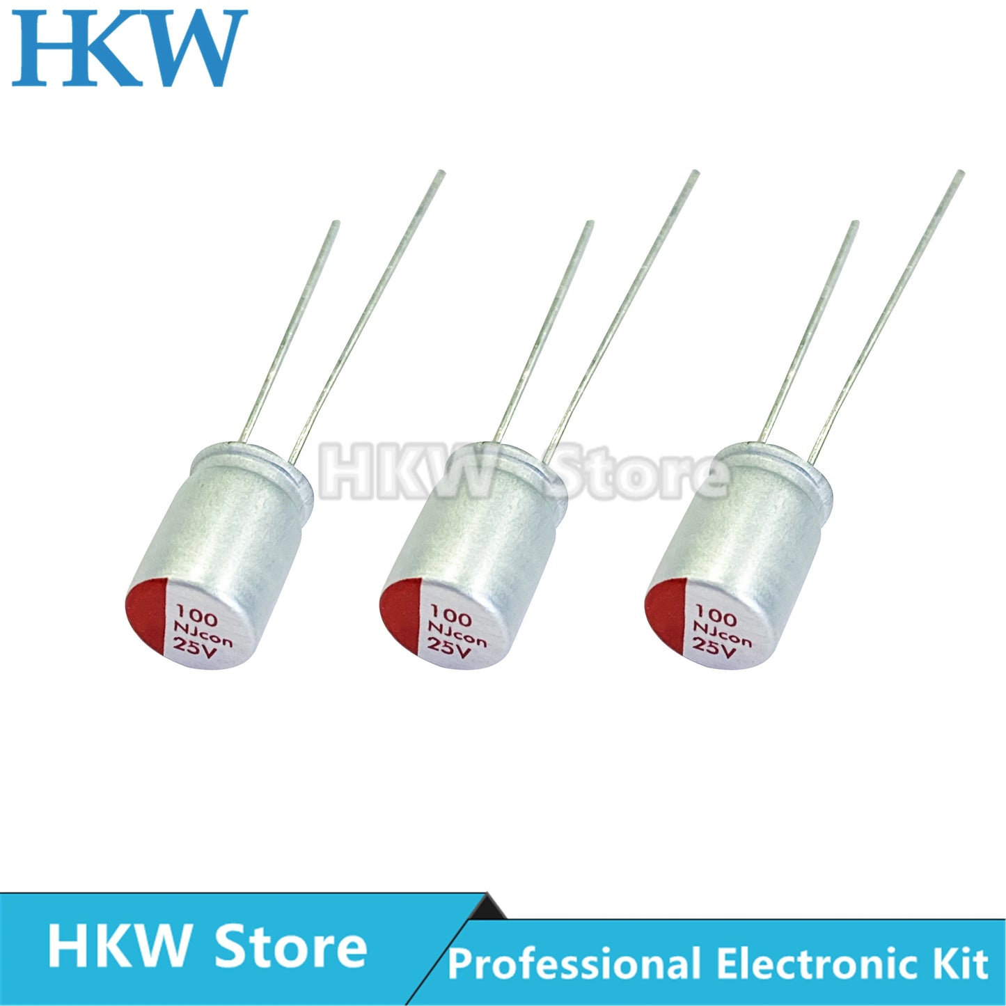 Capacitor Electrolítico Sólido DIP Bajo ESR (100uF-1000uF, 6.3V-50V) - Pack 10 Unidades (Valores Surtidos)
