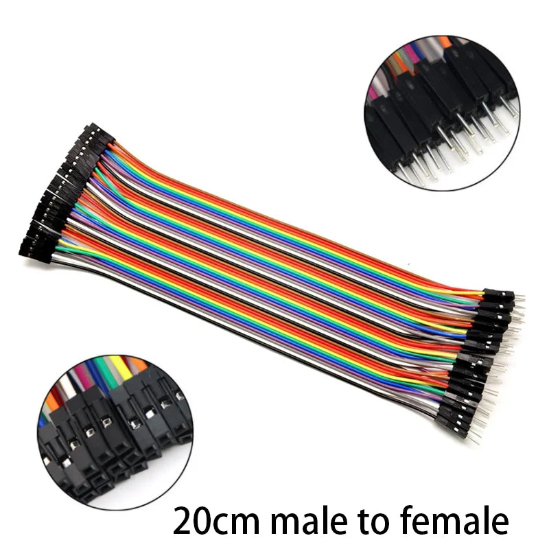 Cable Jumper Dupont (40 Unidades) Macho-Macho / Hembra-Hembra / Macho-Hembra para Arduino DIY Kit