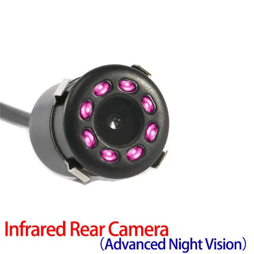 Cámara Trasera Auto Hippcron Visión Nocturna (8 LED) Monitor Parking CCD Impermeable HD