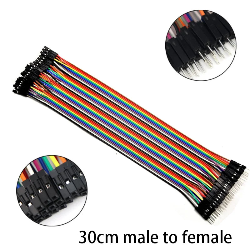 Cable Jumper Dupont (40 Unidades) Macho-Macho / Hembra-Hembra / Macho-Hembra para Arduino DIY Kit