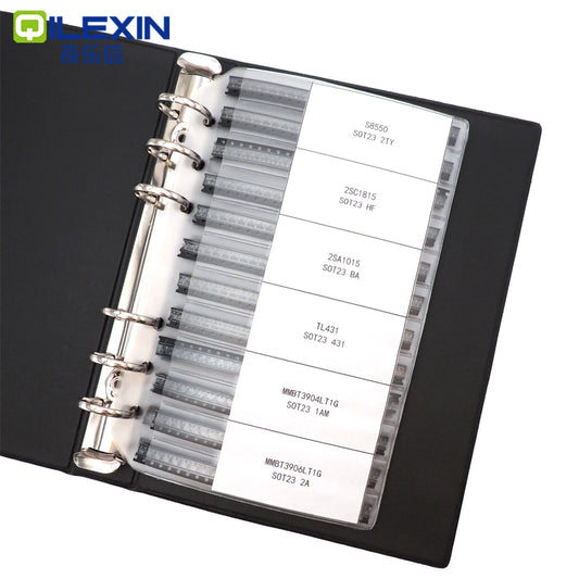 Kit Transistores SMD SOT-23 - 60 Tipos x 50 Unidades (Total 3000 Pcs) Libro Muestras